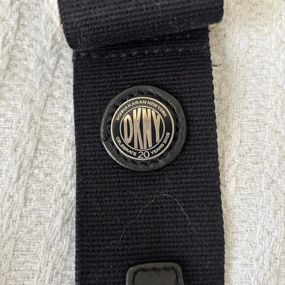 DKNY Women 2009 Leather Nylon Purse Black Shoulder Bag Designer Y2K Minimalist - Picture 6 of 12